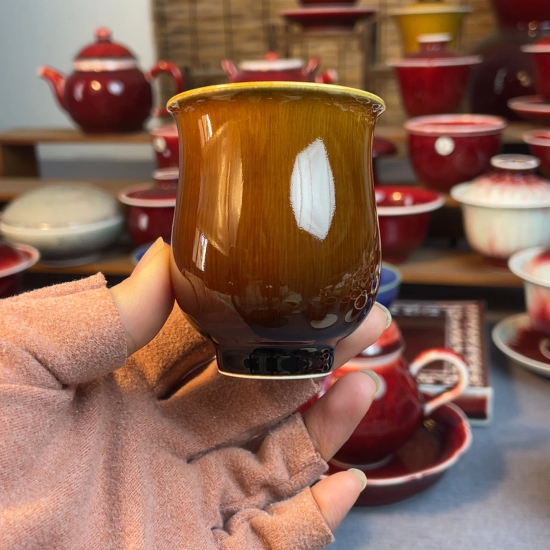 景德镇原矿陶瓷 琥珀黄