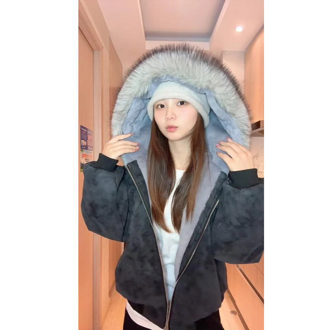 PU皮毛领座山雕棉服男女冬季美式复古情侣外套高级感短款加绒棉衣