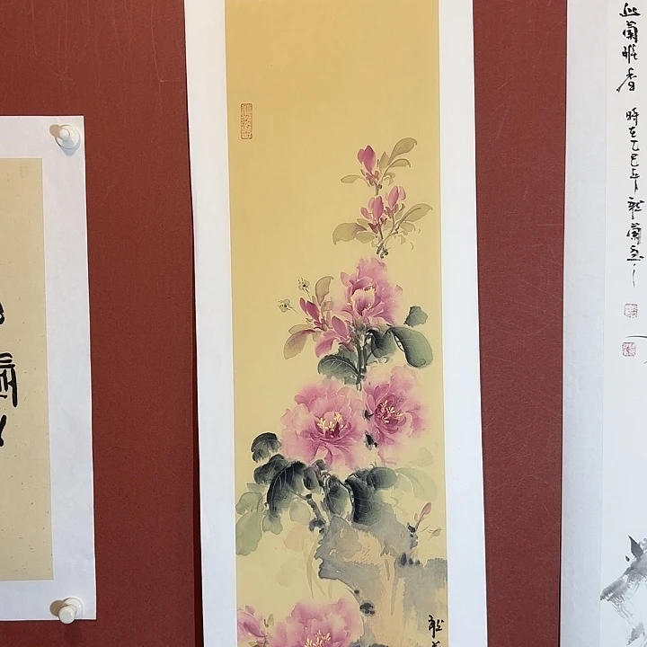 国画听兰老师花鸟