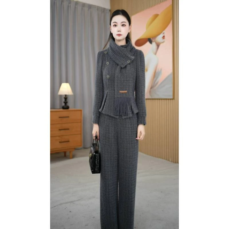 【两件套】秋冬季新款高级感爆款时尚通勤两件套套装M-4XL