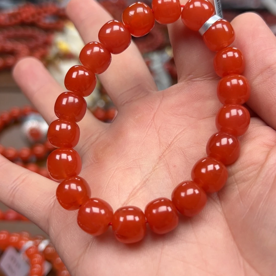 南红玛瑙未镶嵌手链