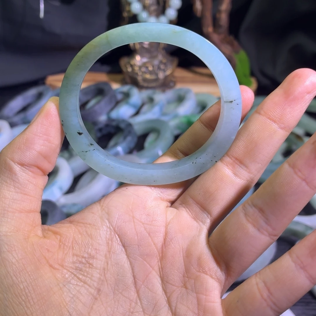 定制翡翠未镶嵌天然纹理随机，追求完美者慎拍