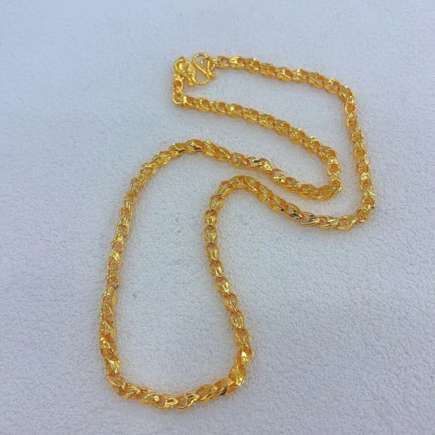 铜合金项链 项链504-2-1百搭时尚欧美金色环环相扣精美素款女士