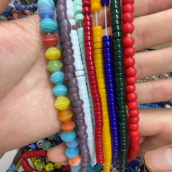 琉璃颈饰福利款 合浦 搅胎 隔片 雪巴珠