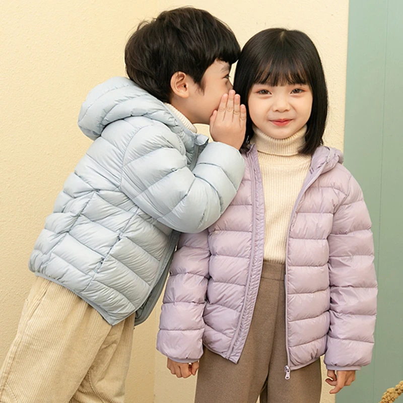 安踏联名UOSU胖胖象儿童轻薄羽绒服反季女童男童中大童洋派白鸭绒