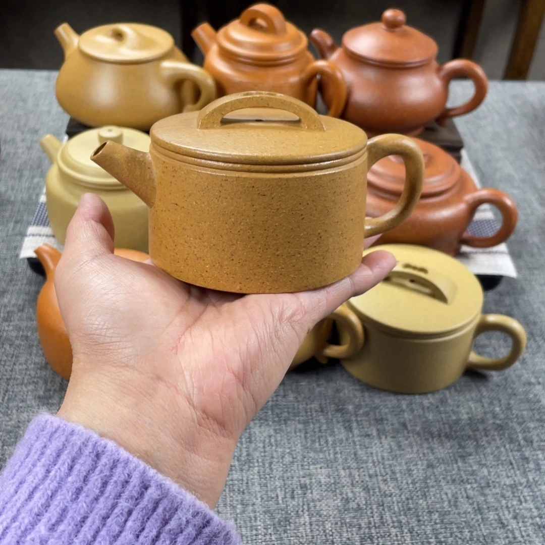 紫砂茶壶黄金段汉瓦全手30目190
