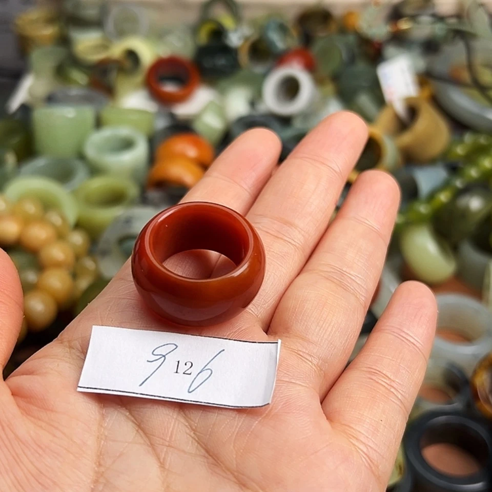 【闪购商品】未镶嵌蛇纹石玉戒指车***_