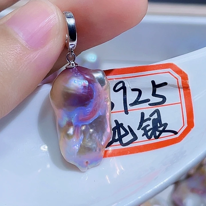 淡水珍珠银S925镶嵌颈饰