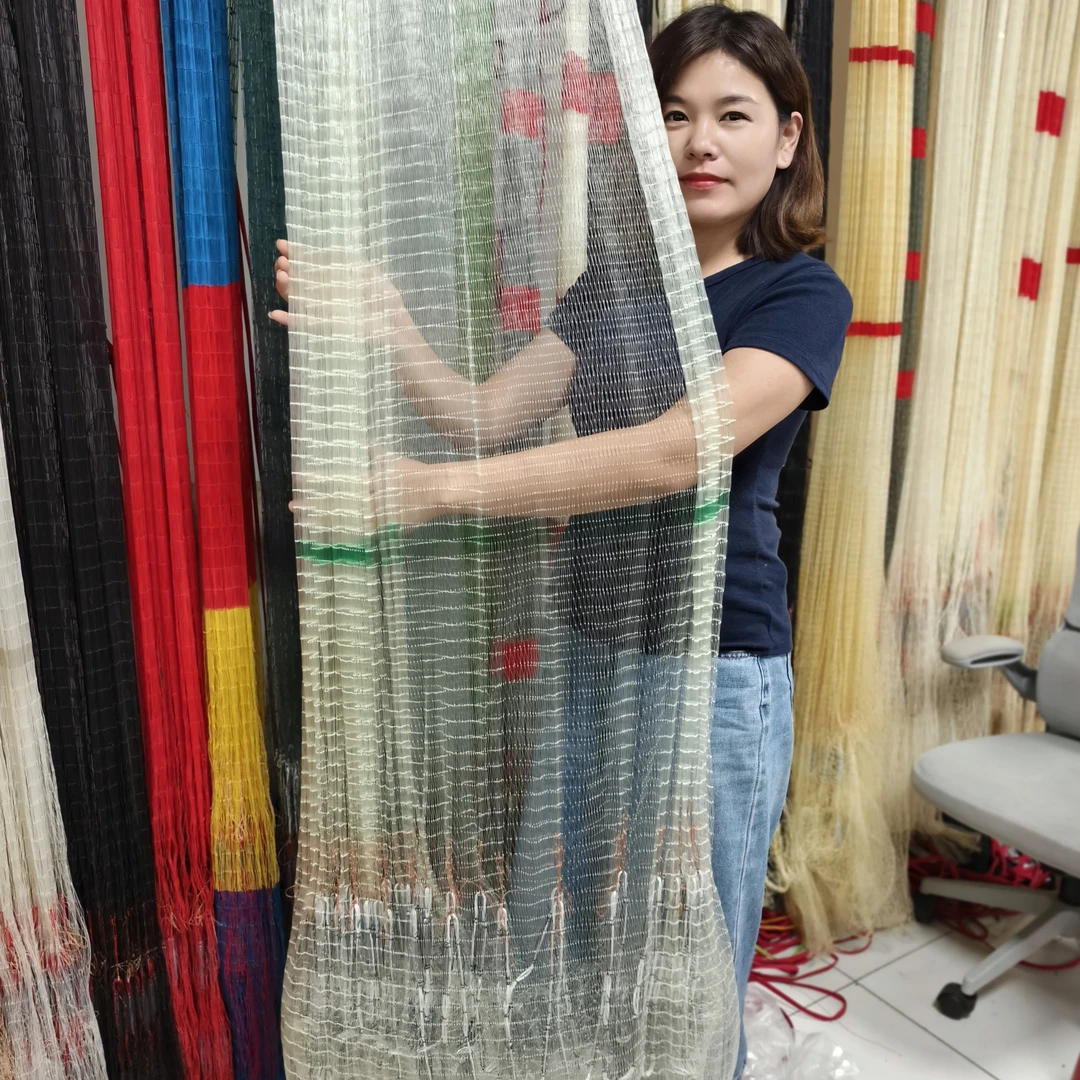 机织单丝双扣1指3.8到4米高竖5片拼接重8斤左右铅坠子