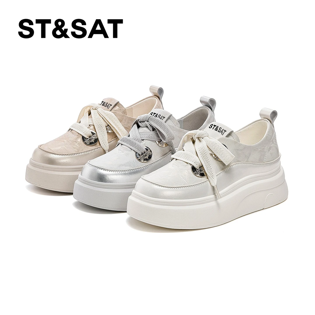 星期六厚底小白鞋女款2025秋冬新款百搭潮流简约时尚运动休闲板鞋