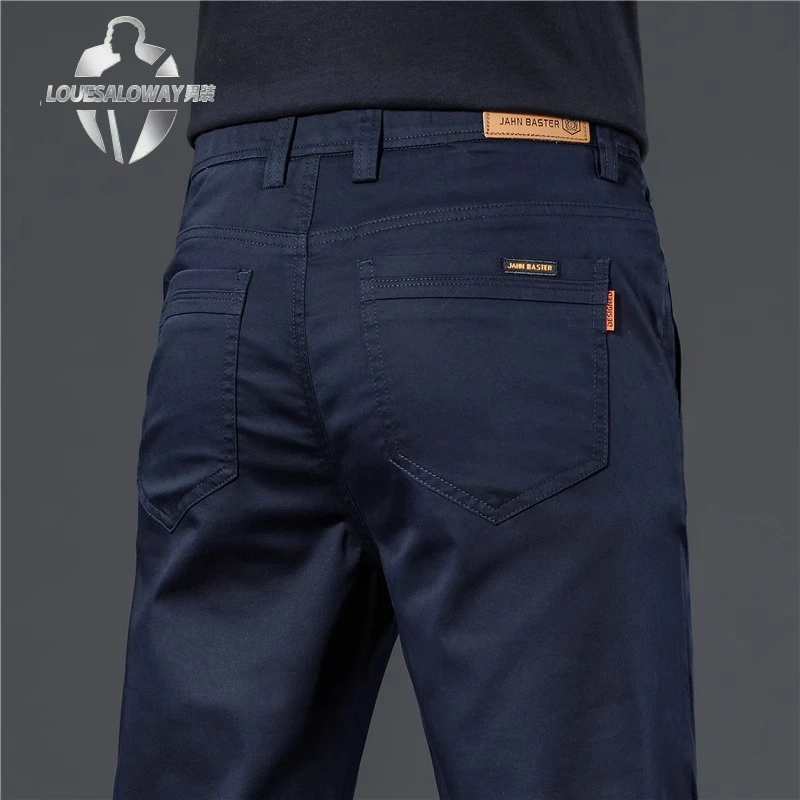 香港夏季薄款高端男士休闲裤修身直筒男装商务长裤子不起球不起皱