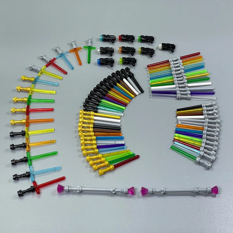 MOC小颗粒积木人仔武器配件光剑电棒暴击枪装备Star Wars星球大战