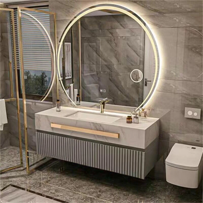 2025年新款轻奢一体盆浴室柜组合现代创意实木洗脸盆洗手洗漱家用