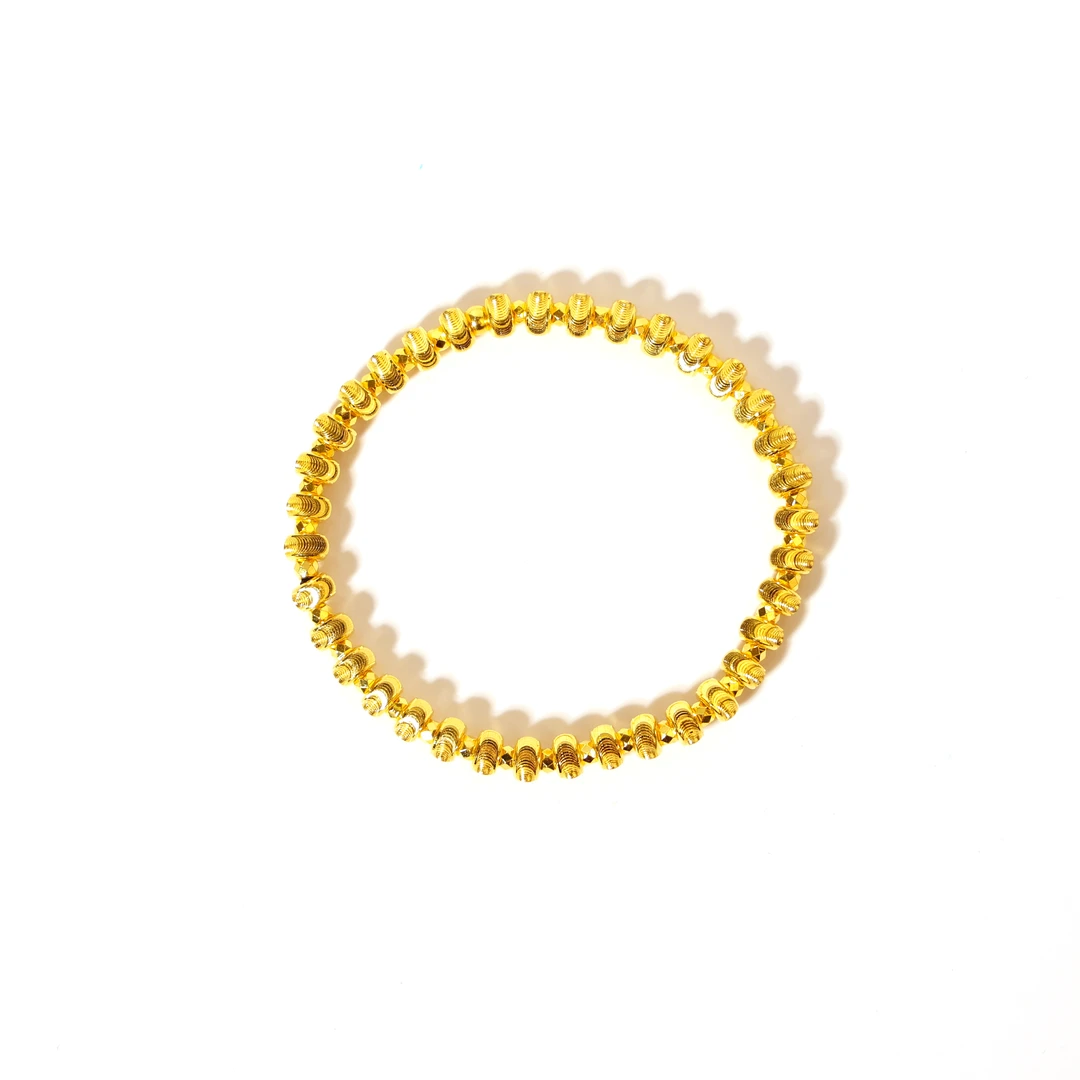 中匠福黄金•新国潮【爆闪猫眼珠手串】足金新款碎金子手串礼物