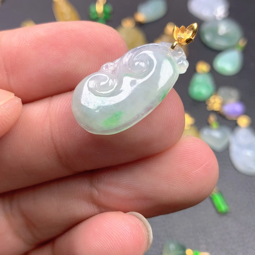 【闪购商品】颈饰18K金镶嵌翡翠翡翠