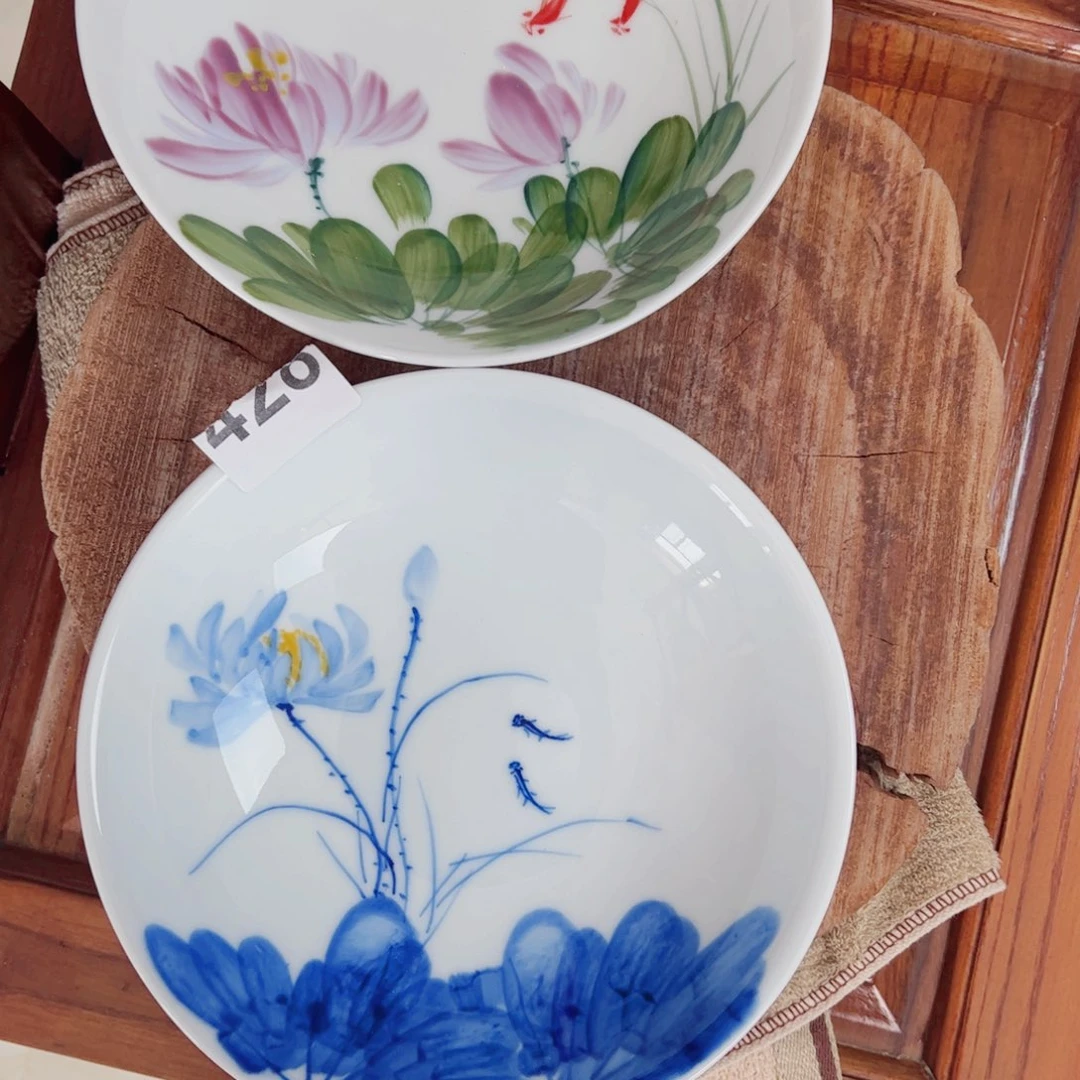 瓷片锁****部景德镇陶瓷手工手绘作品