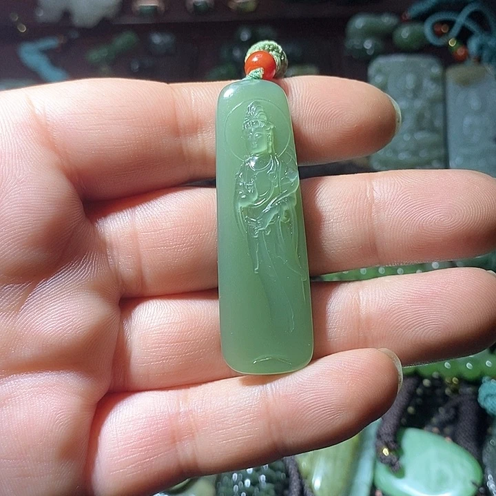 和田玉（碧玉）未镶嵌挂件聚*