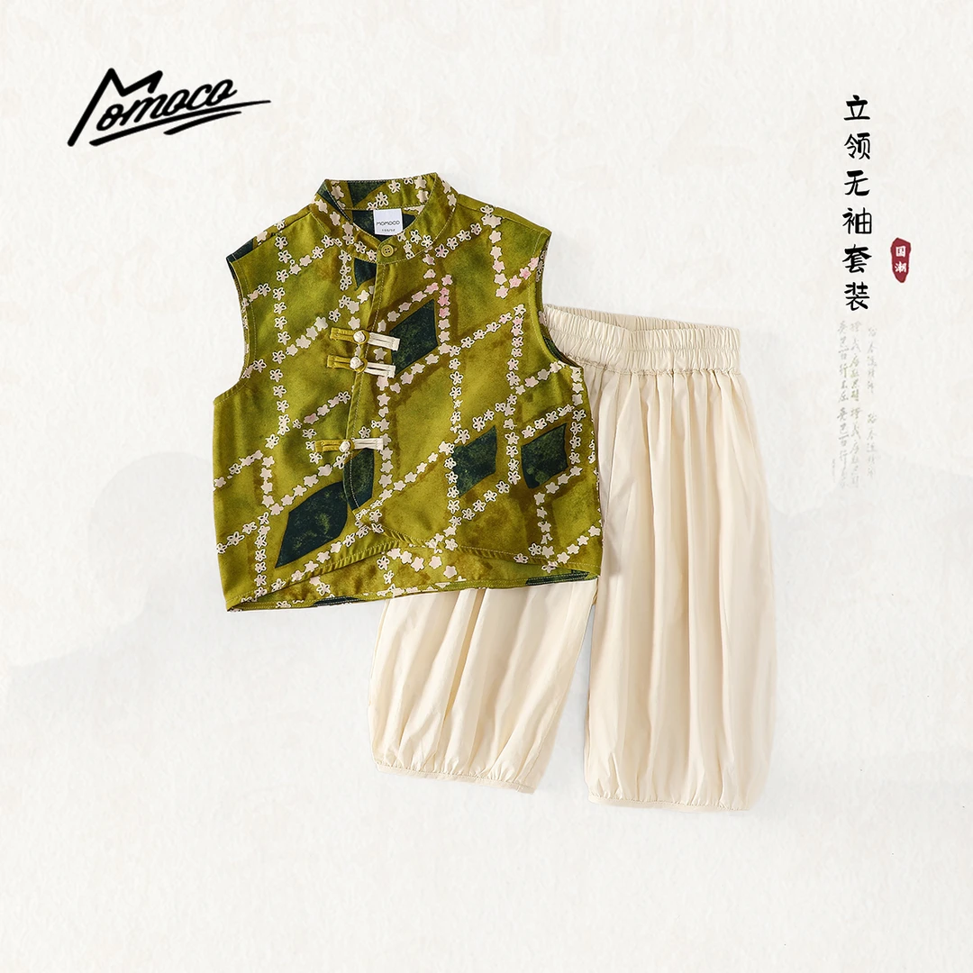 MOMOCO男童夏季新中式百搭休闲套装中性两件套77230578379