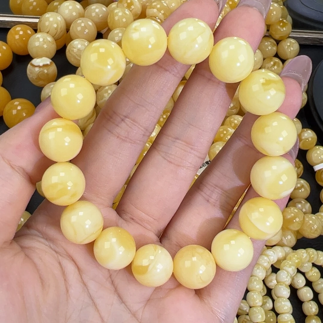 琥珀未镶嵌手链20.7白蜡