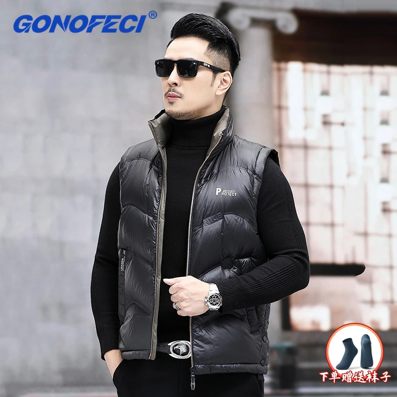 户外羽绒马甲2025秋冬季新款休闲背心马夹无袖羽绒服保暖坎肩外套