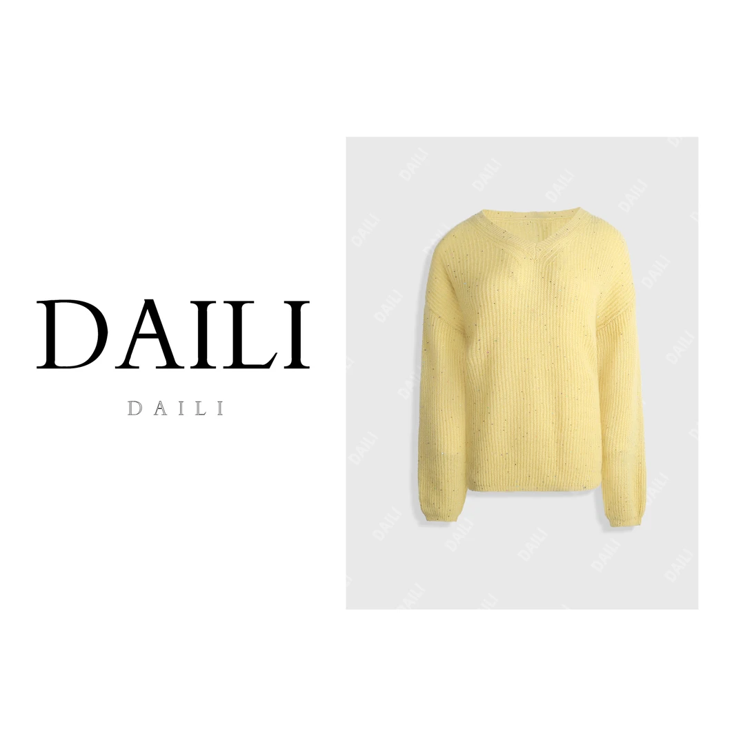 【邱莹莹专享】黛利新款时尚百搭套头长袖针织衫DLPYGG-186110