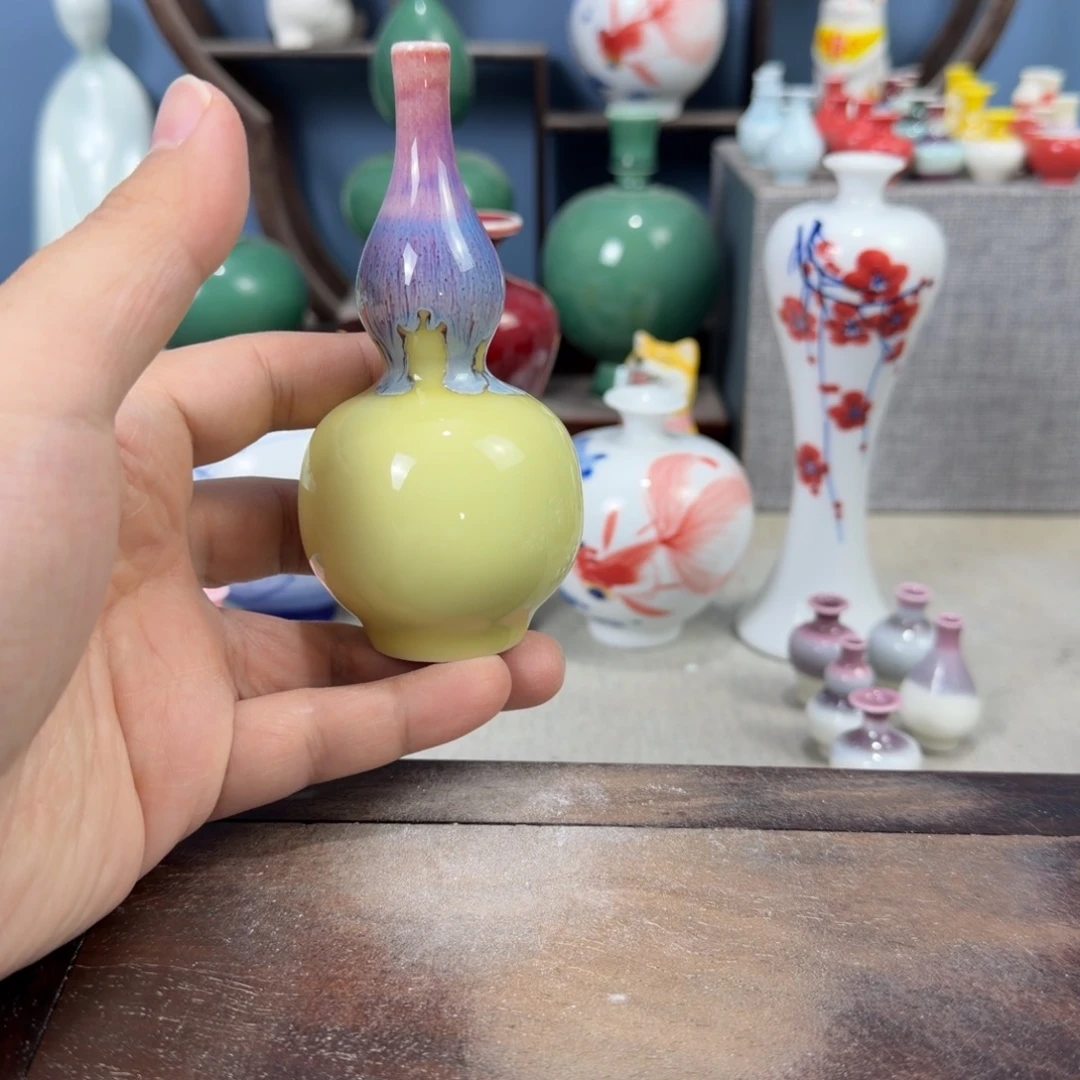 陶瓷手工小花器摆件