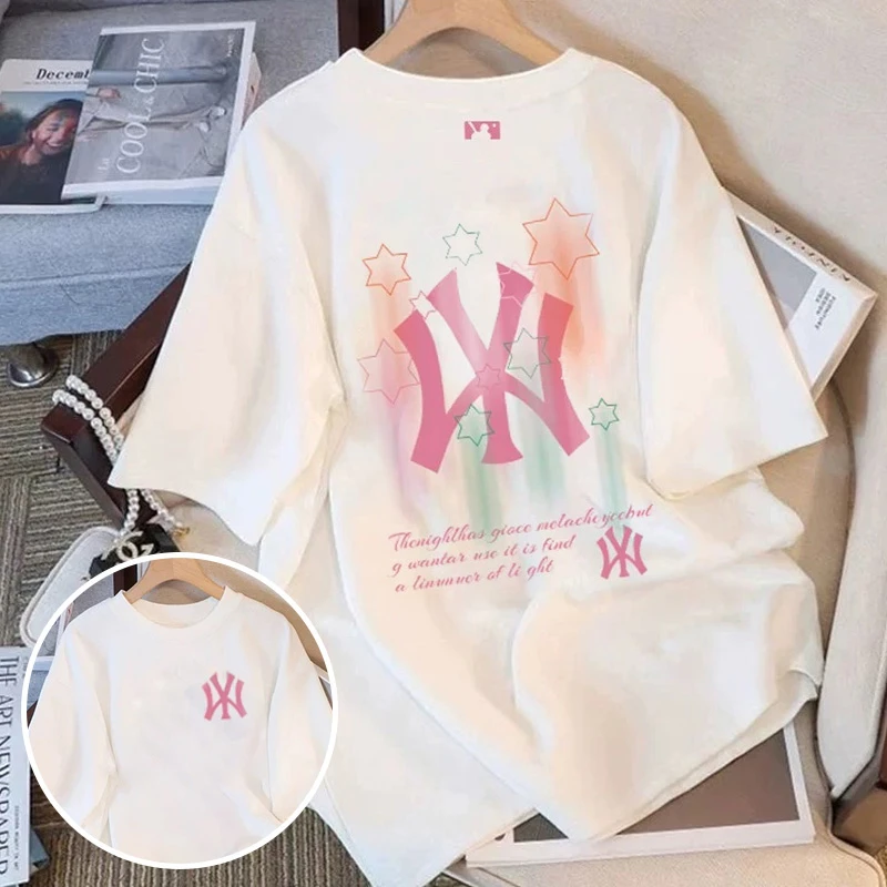 【6-3】大版T恤2025纯棉男女同款纯棉T恤短袖t恤学生夏季ins潮牌潮