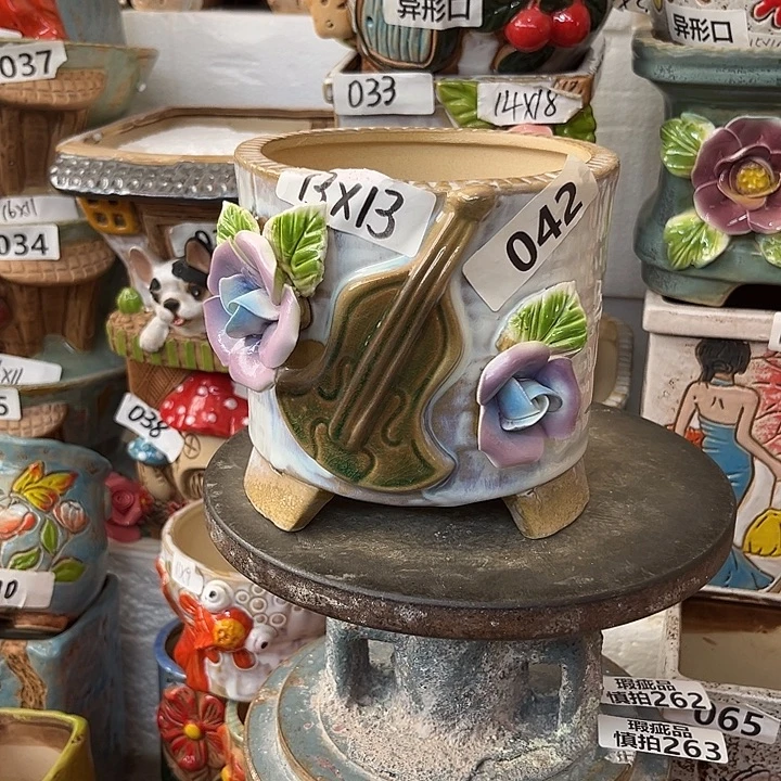 粗陶材质多肉花盆