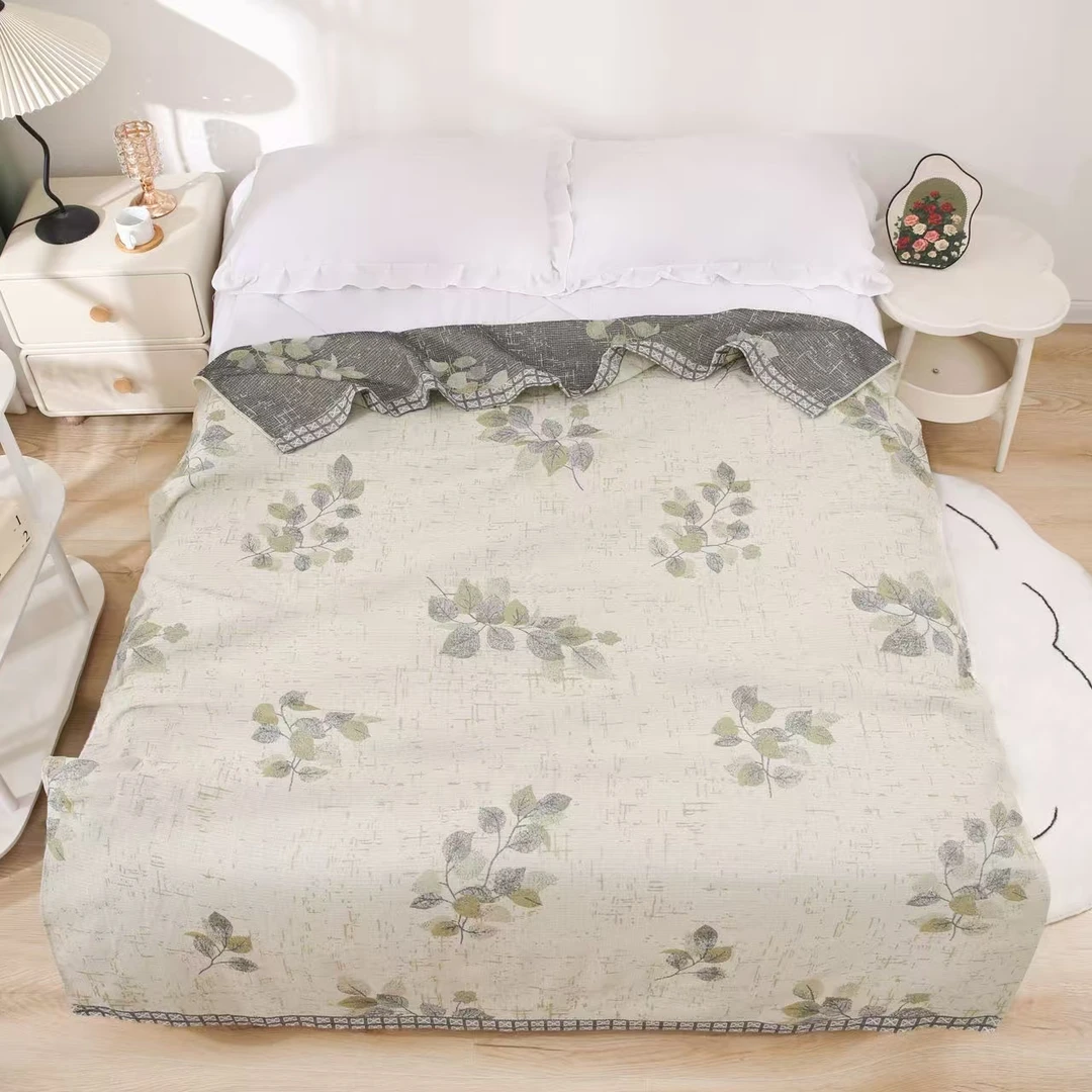 【薄荷落叶】150*200汉麻 轻 奢  精品 柔软舒适透气  不掉色