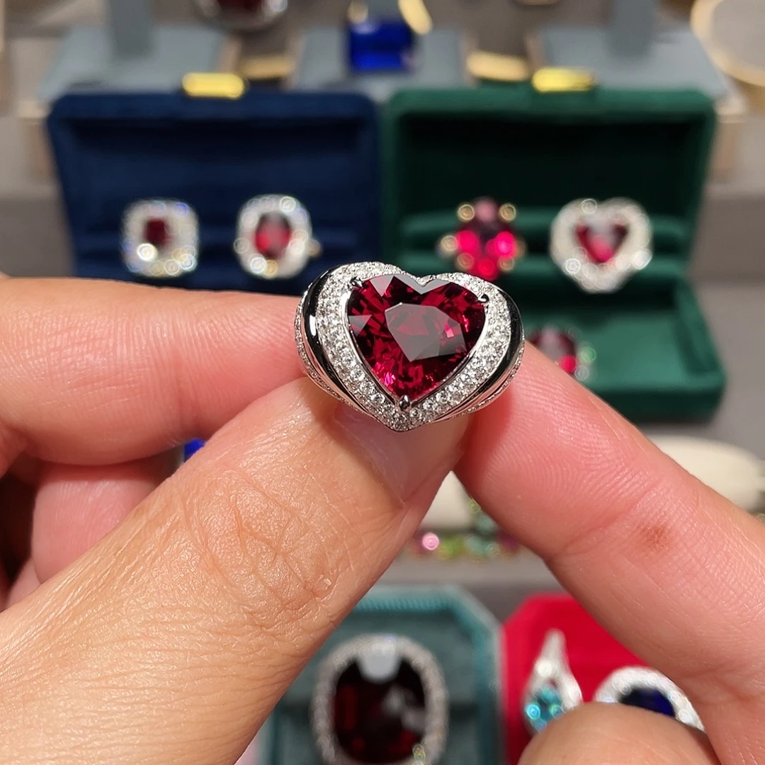 18K金镶嵌戒指碧玺5.38ct