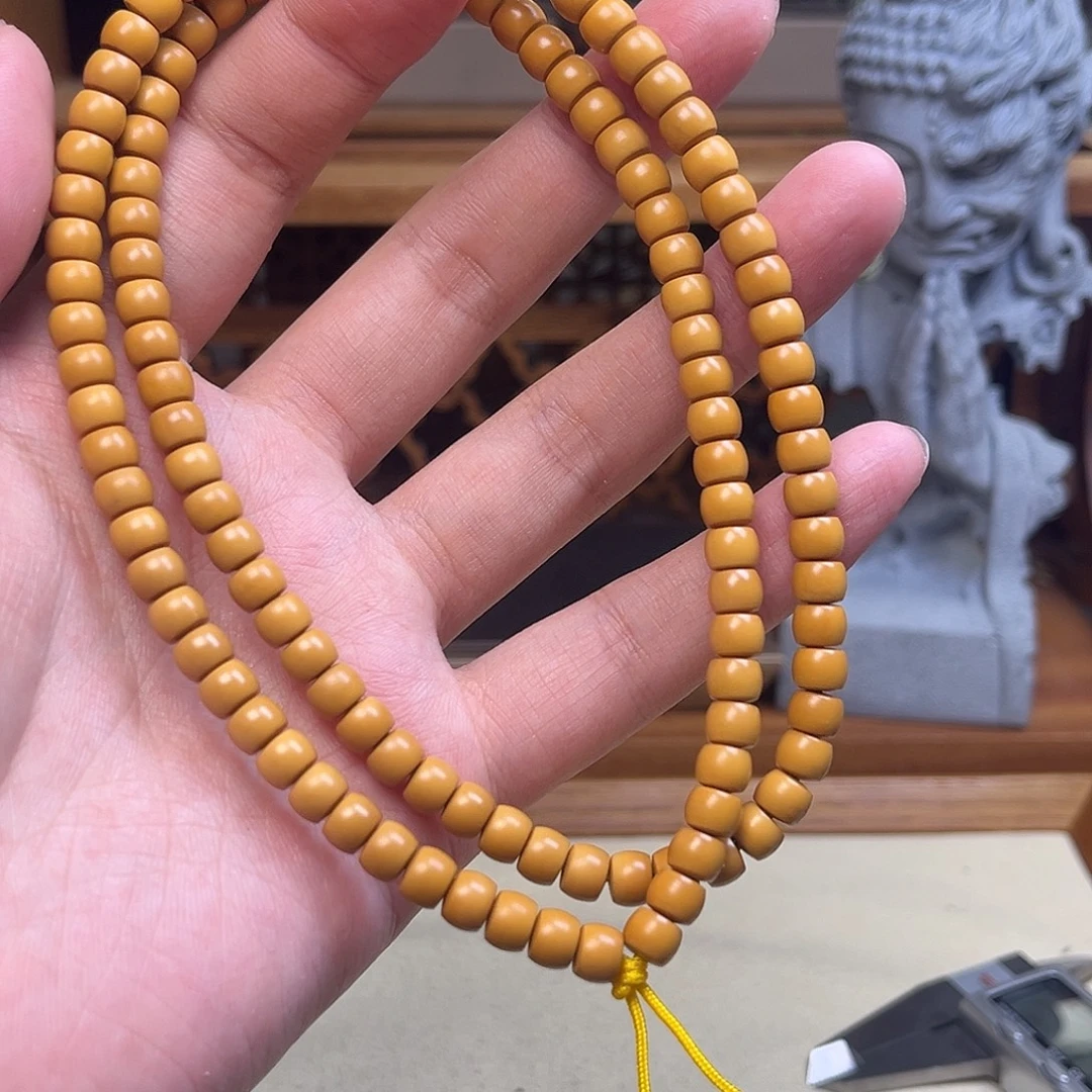 手串/手链橄榄核【听松文玩】sss级工艺精品橄榄核尖长串6.4素