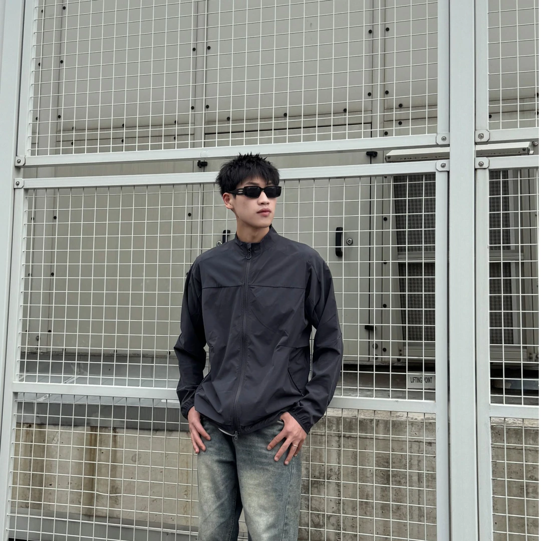 凌小君美式防晒衣UPF50+速干透气立体剪裁男女立领凉感皮肤衣夹克