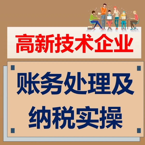 高新技术企业账务处理及纳税实操（群答疑/2年）