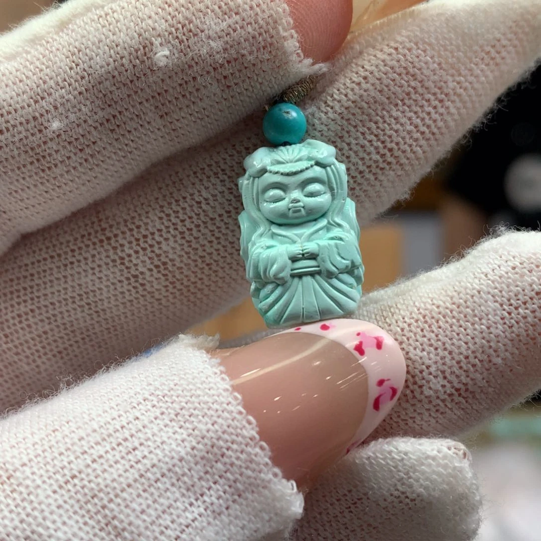 绿松石未镶嵌挂件
