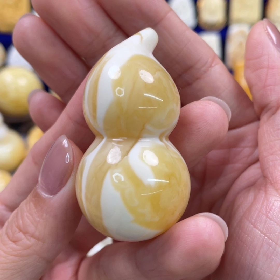 蜜蜡裸石未镶嵌琥珀蜜蜡葫芦吊坠