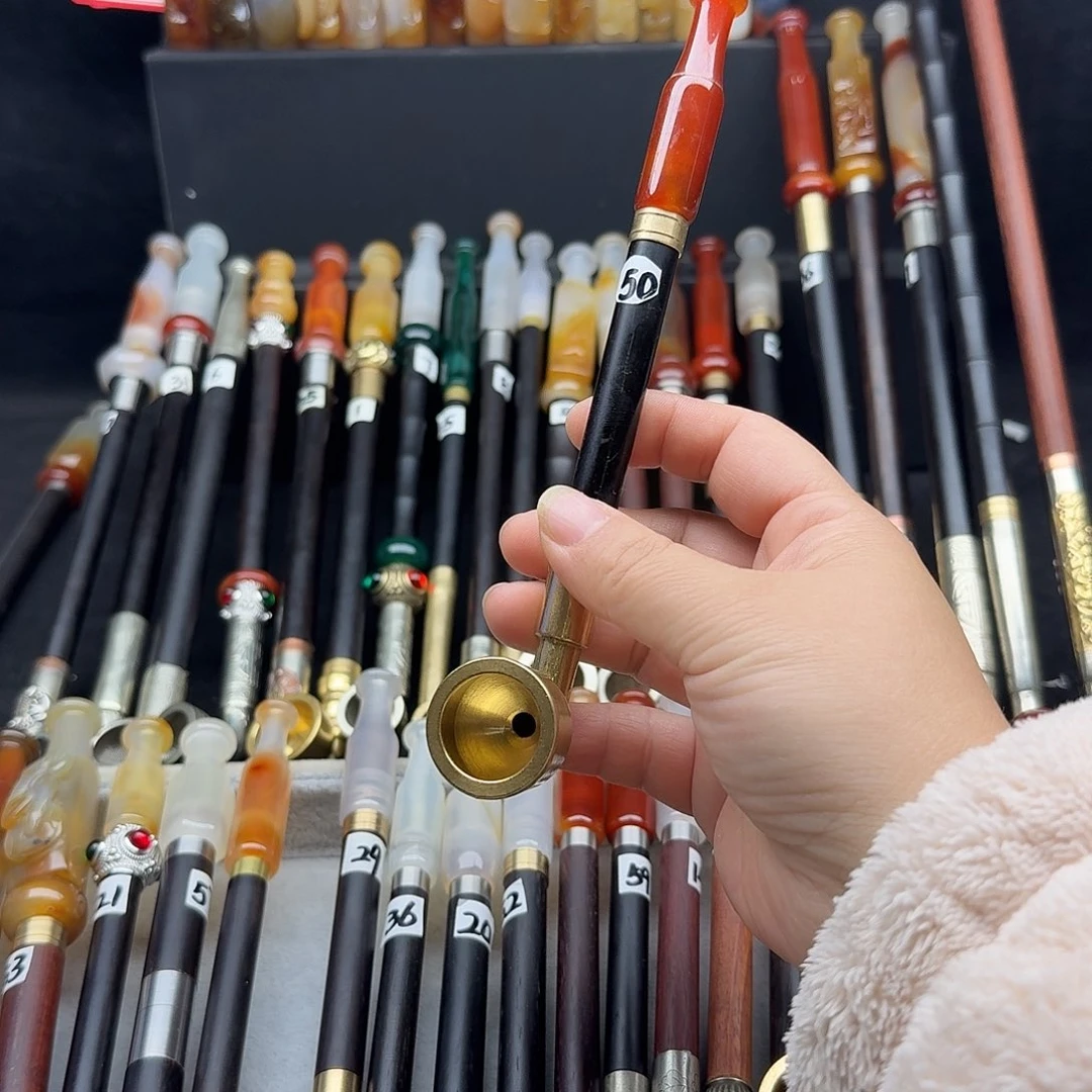 骁***王旱烟袋18厘米玛瑙嘴