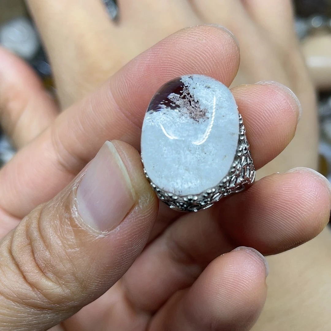 【闪购商品】银S925镶嵌珠宝半成品水晶戒指