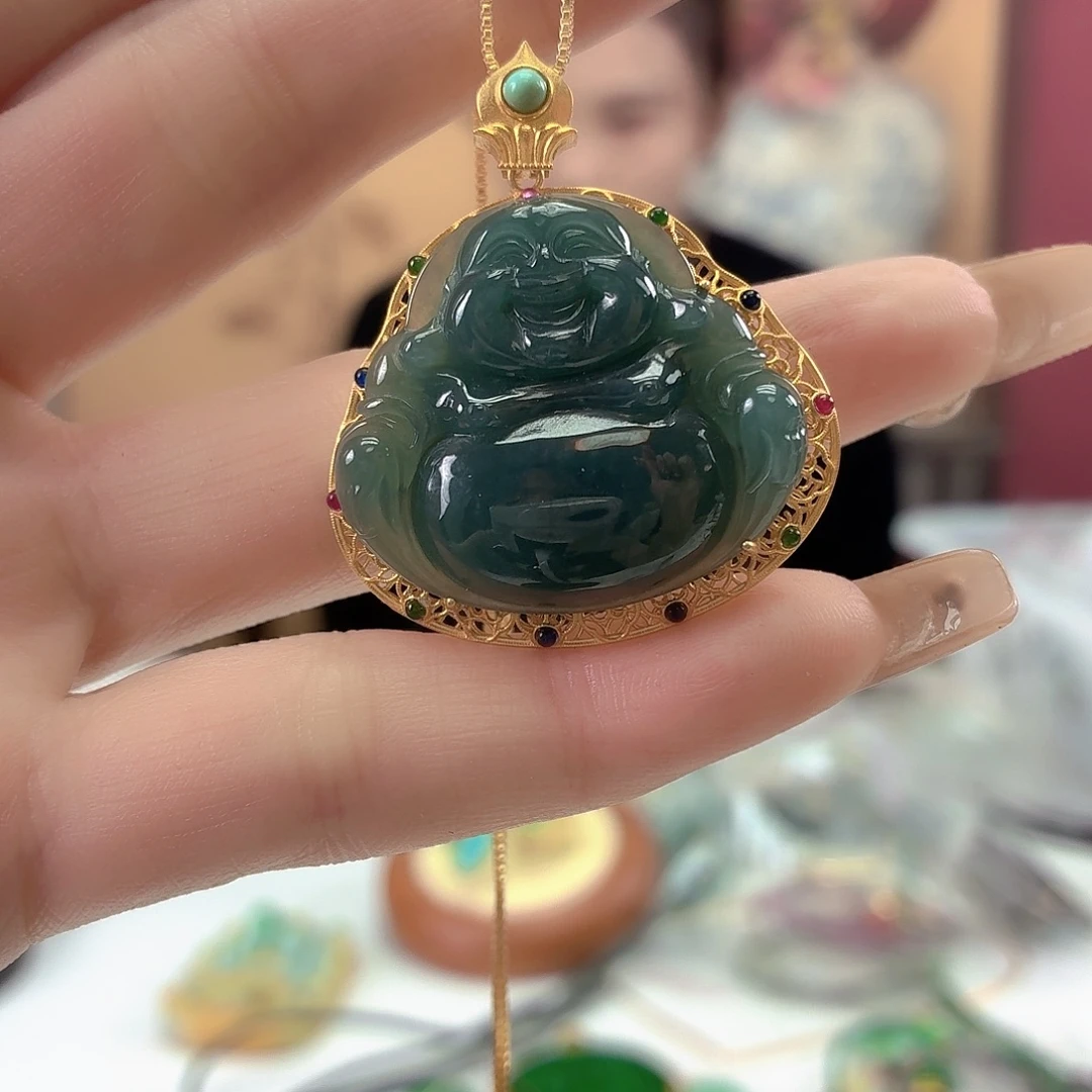 翡翠银S925镶嵌颈饰翡翠