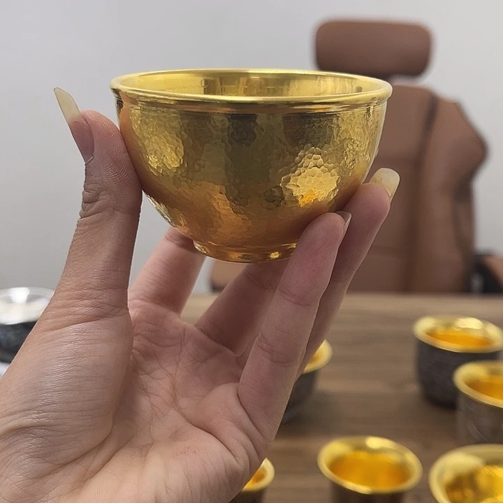 李小鹤里外金足金4克仿古杯100毫升