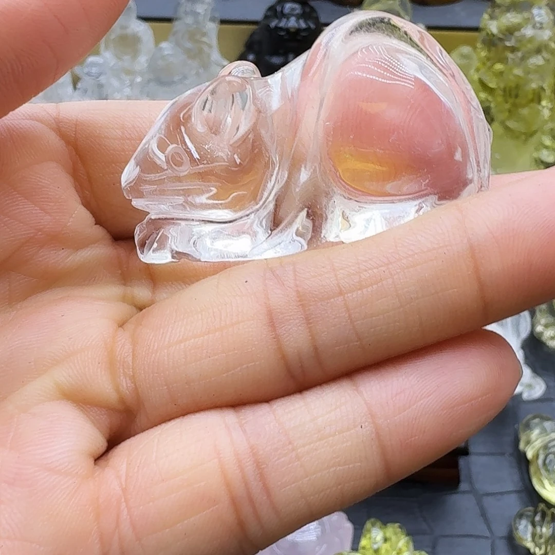 水晶珠宝半成品未镶嵌生肖鼠