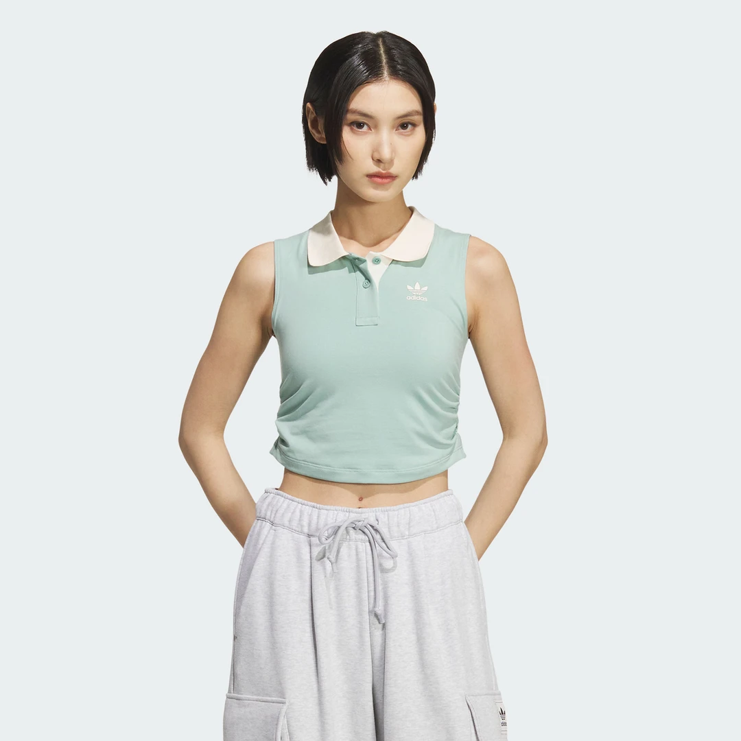 adidas Originals阿迪三叶草女子POLO PAD TANK休闲背心KE3894