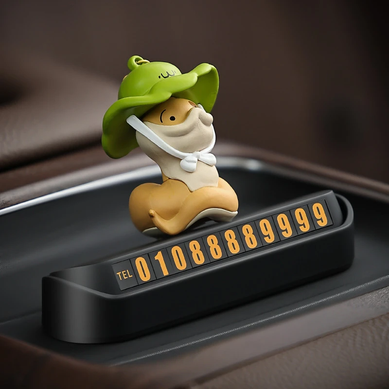 点点蛇汽车临时停车电话号码牌创意车载挪车牌移车卡车内摆件饰品