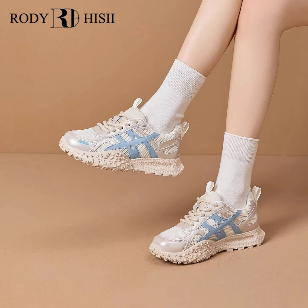 RODYHISII/洛狄希斯厚底休闲鞋女新款夏季网面透气百搭休闲板鞋