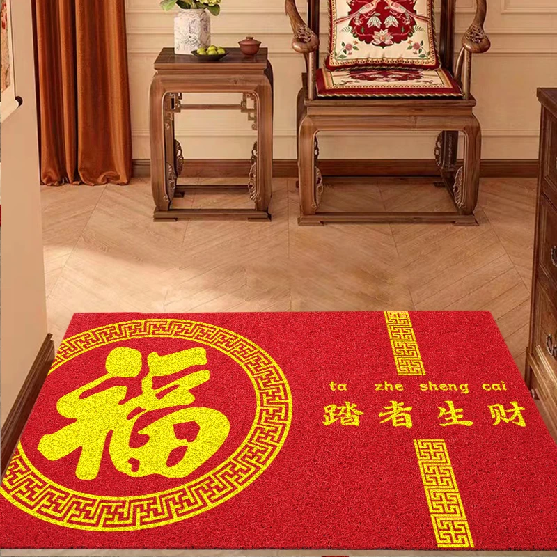 新款丝圈入户门地垫门口进门防滑除尘家用脚垫新款高级地毯子