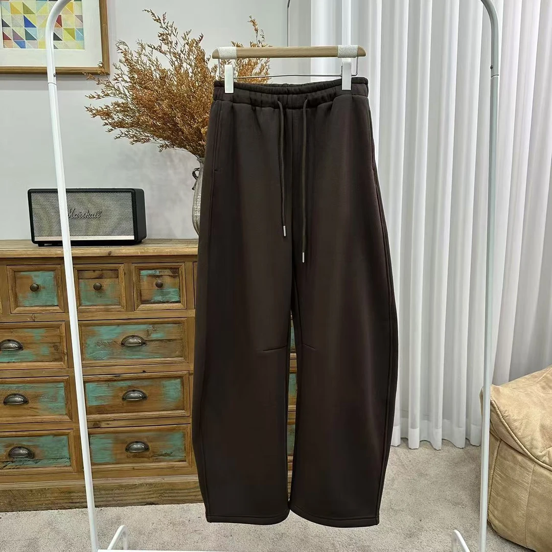 HALUNGLE/海伦格丽  KZ108   宽松百搭休闲纯色加绒运动卫裤