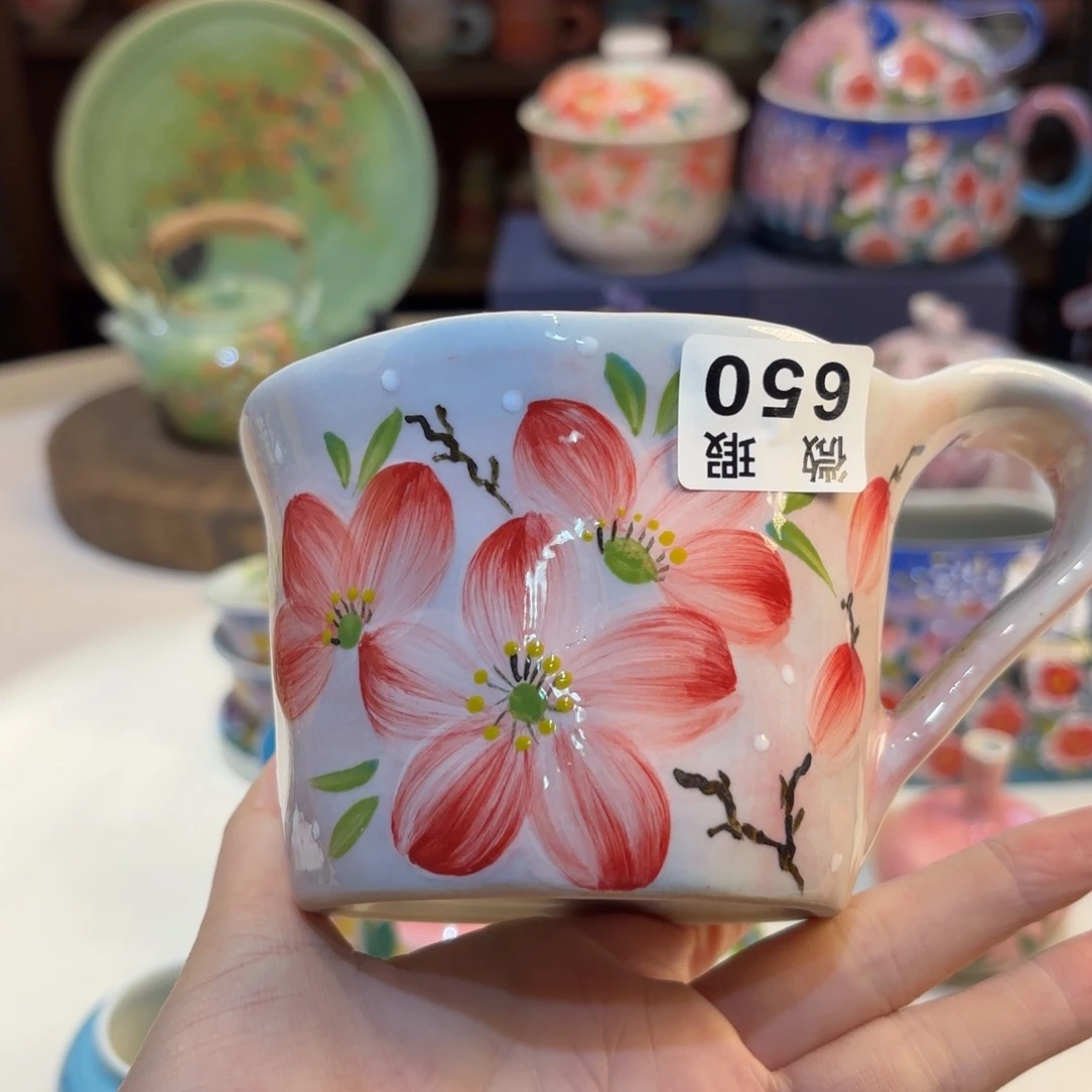 景德镇手绘高温釉下彩陶瓷茶具