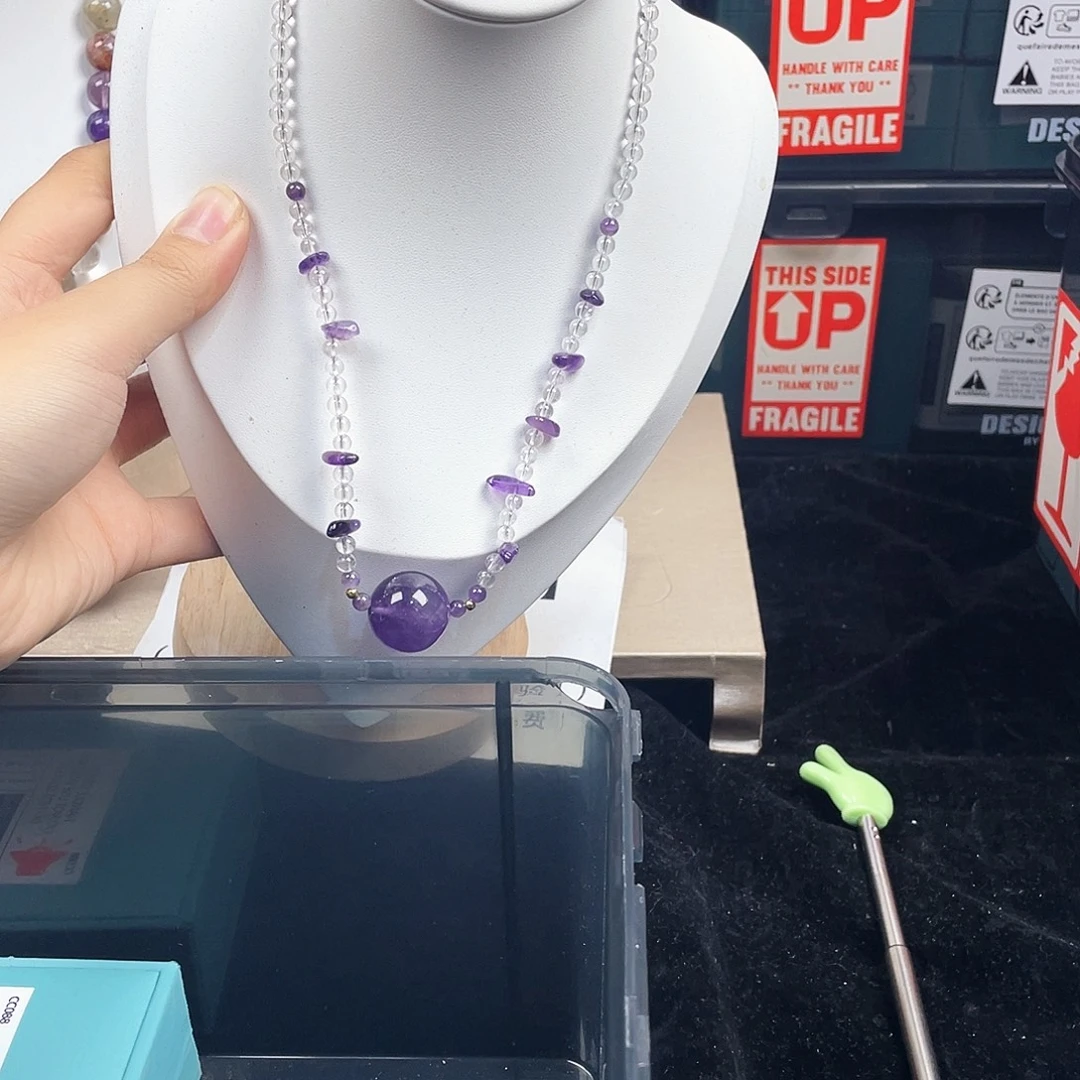 烟晶手链银S925镶嵌