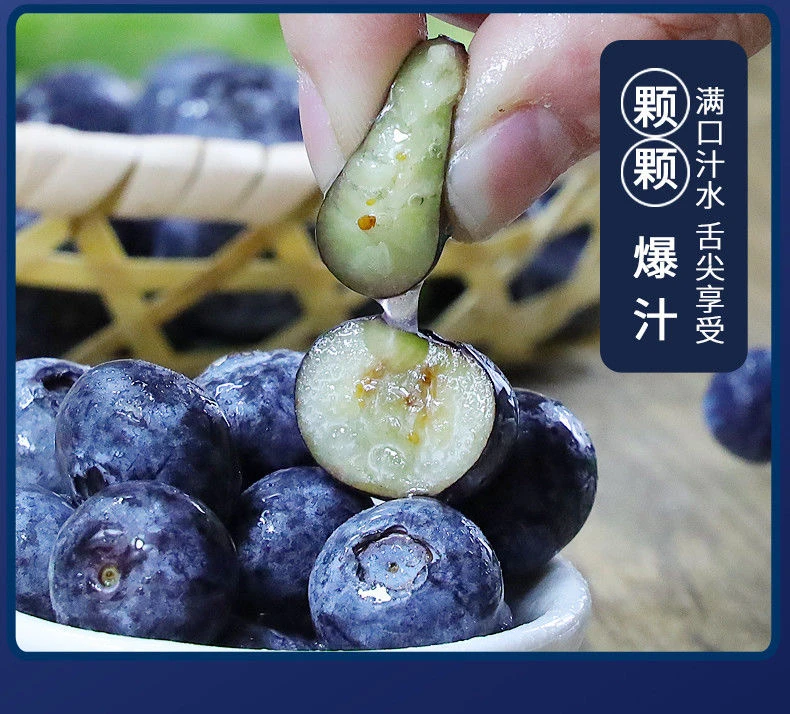 【头茬兰花香蓝莓】明天现摘坏果包赔 产地直发精选花香蓝莓18-20mm