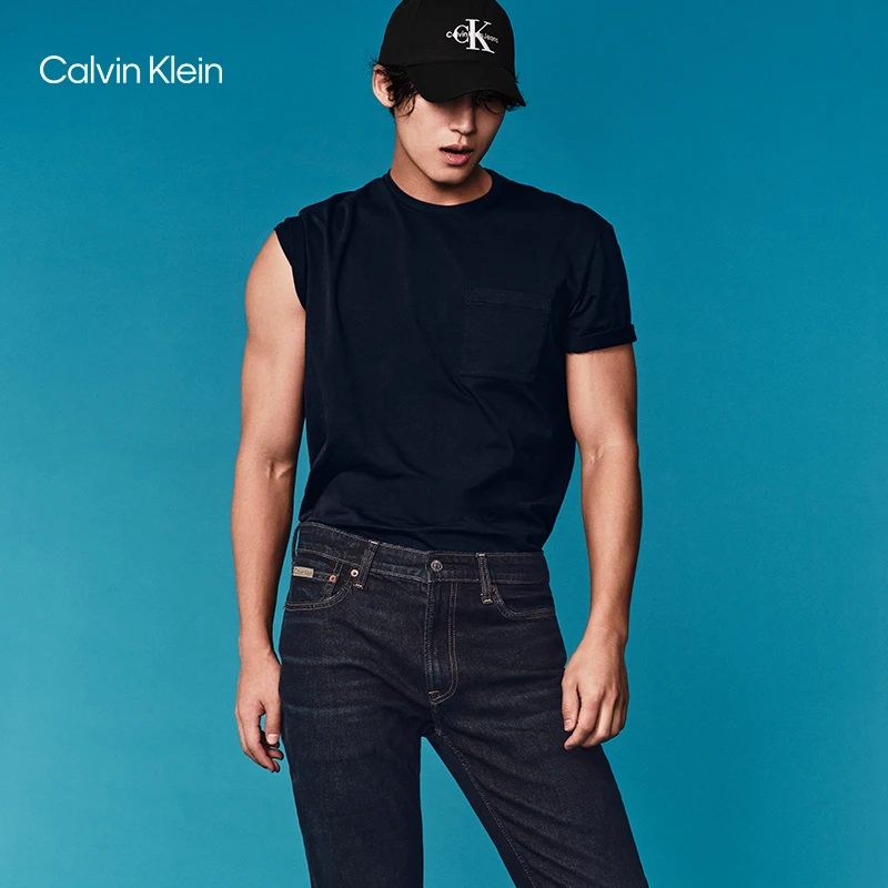 【金珉奎同款】CK Jeans25春夏新款男休闲通勤修身牛仔裤4RB740G