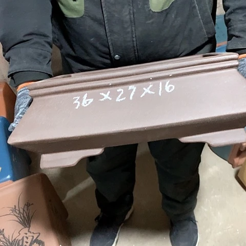 紫砂花盆手工制作